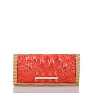 Brahmin Ady slim Wallet in genuine croc embossed leather